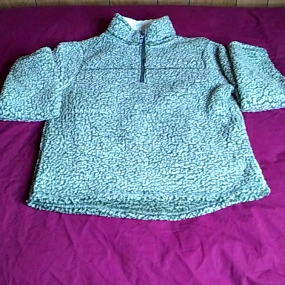 Wonder nation fleece zip up neck sweater